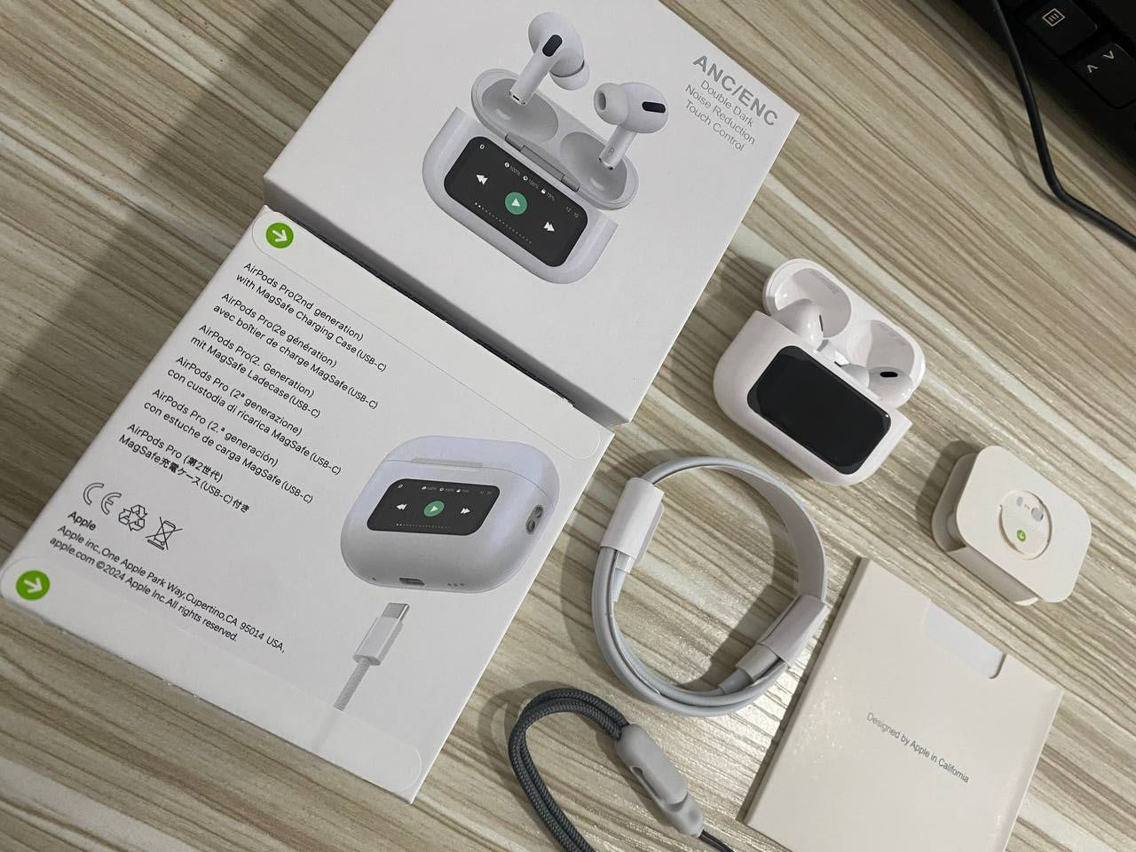 AIRPODS PRO SEGUNDA GENERACIÓN CON PANTALLA TACTIL ANC/ENC - ENVIO GRATIS