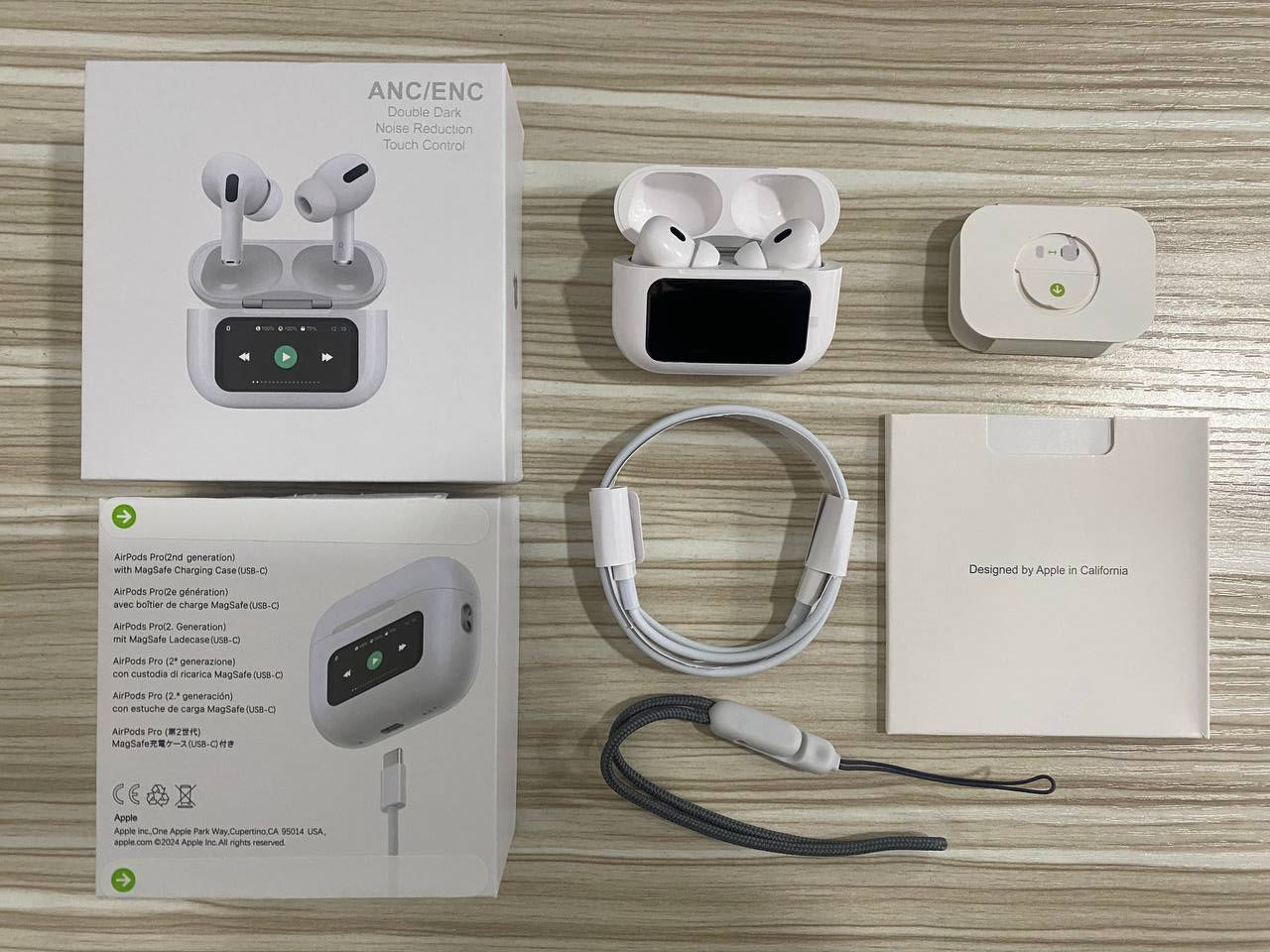 AIRPODS PRO SEGUNDA GENERACIÓN CON PANTALLA TACTIL ANC/ENC - ENVIO GRATIS