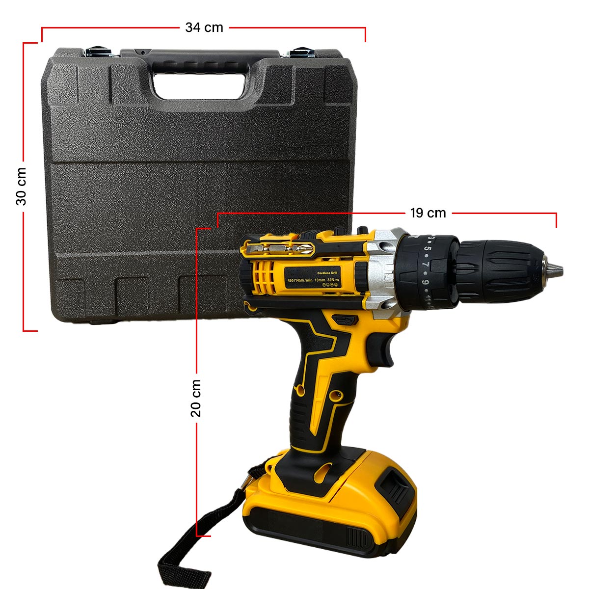 TALADRO INALAMBRICO 1/2" RECARGABLE