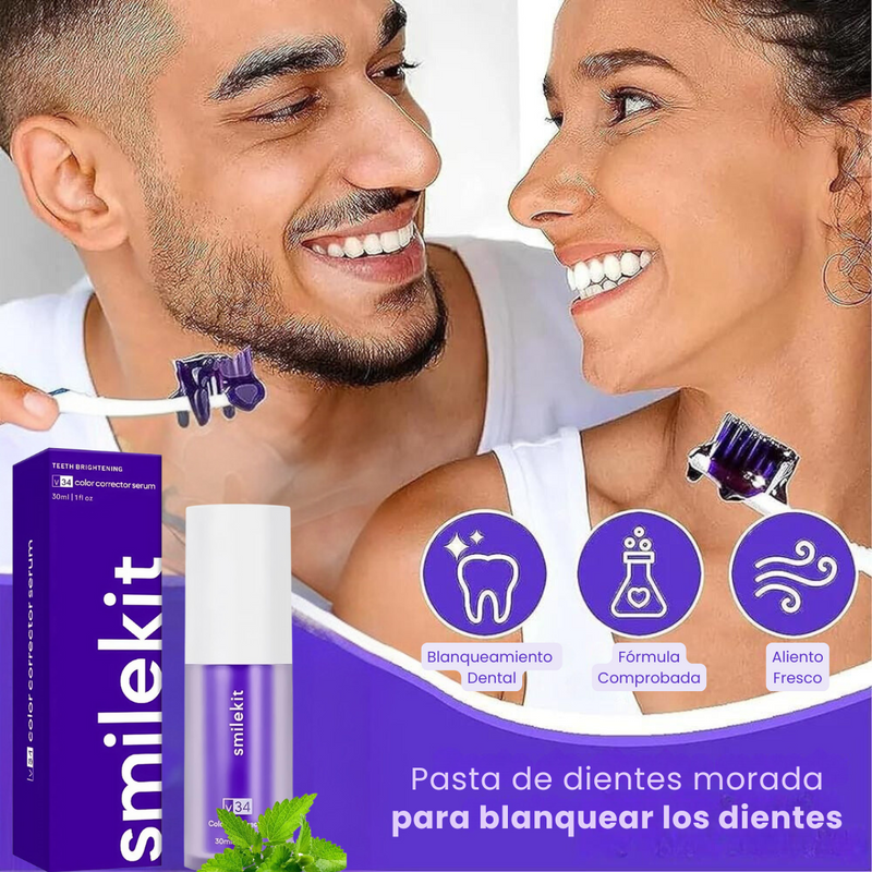 Smilekit® | espuma para blanquear Dientes en 1 minuto