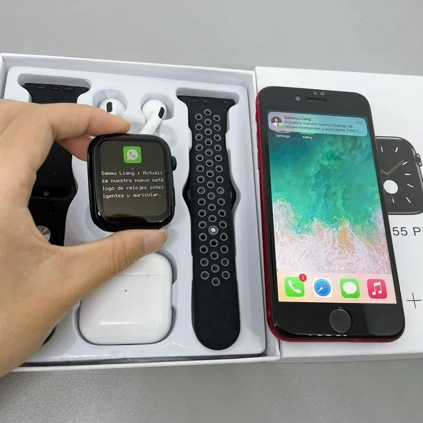 COMBO SMARTWATCH T55 PRO + AUDIFONOS PROMAX