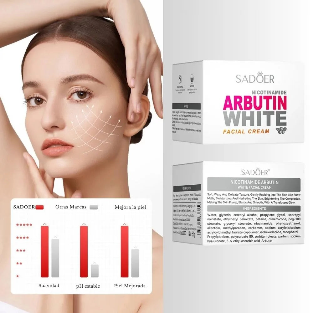 Arbutin White | SADOER® - Crema para quitar manchas y aclarar la piel