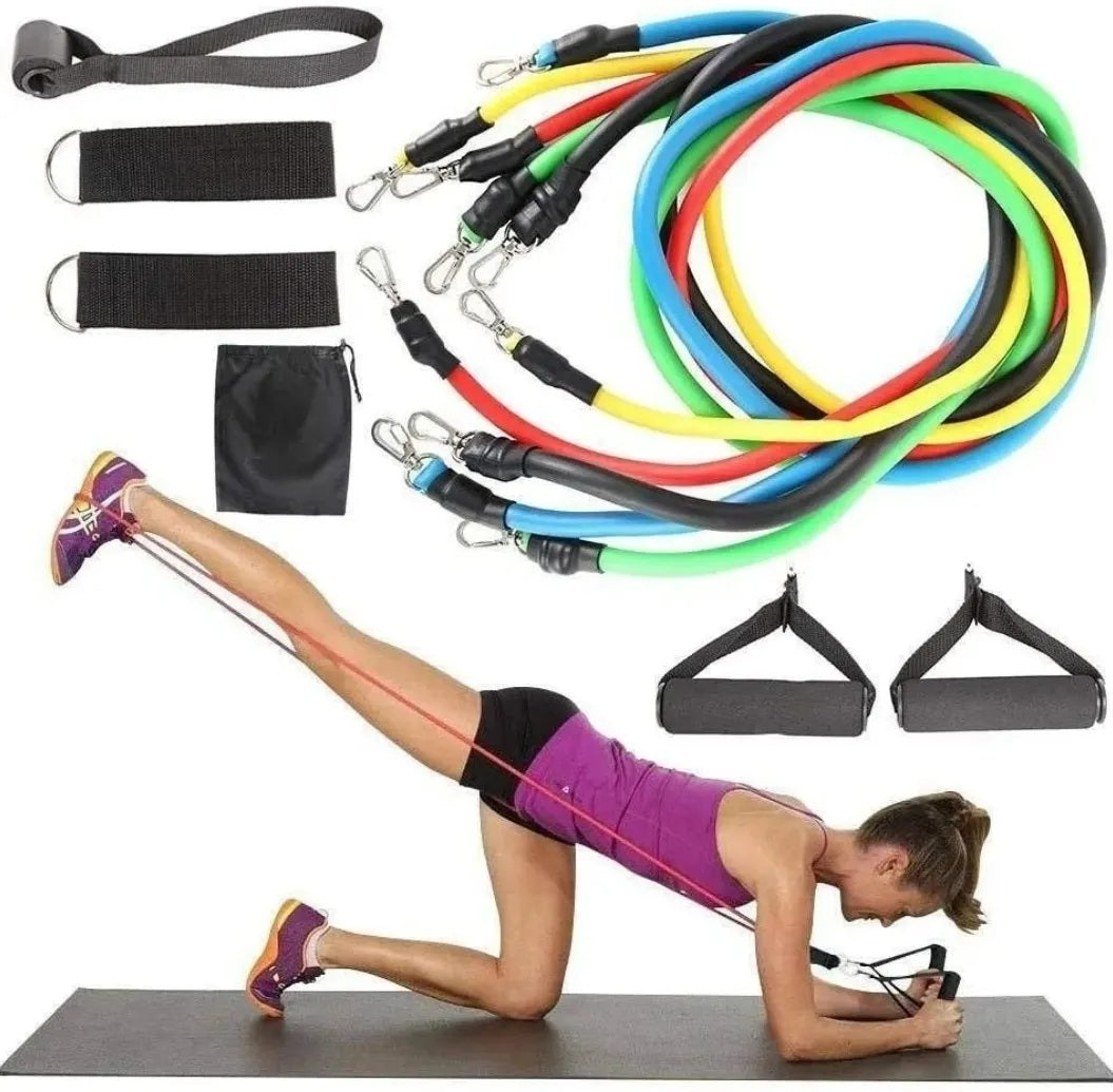 Kit Bandas Elásticas Tubulares X 11 Piezas Sport Fitness Gym