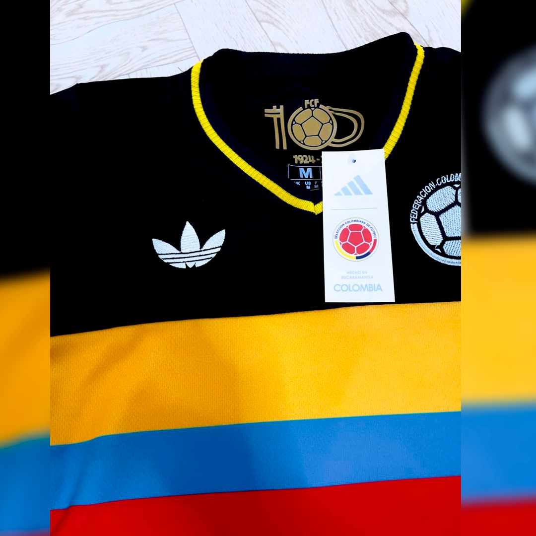 Camiseta Colombia Centenario 2025 Fan (Negra)