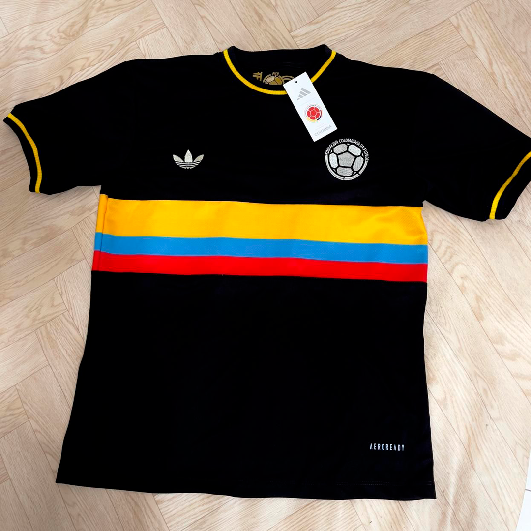 Camiseta Colombia Centenario 2025 Fan (Negra)