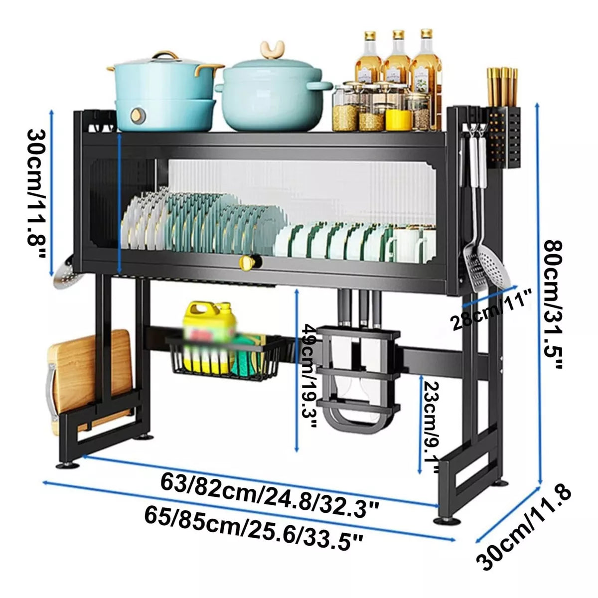 Escurridor De Platos con Cajón 65CM - ENVIO GRATIS