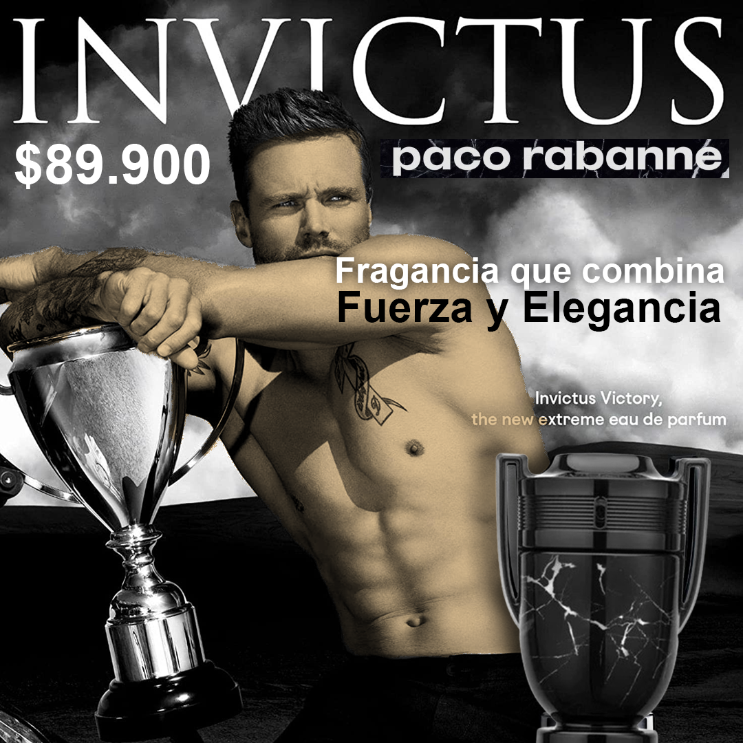 INVICTUS ONIX PACO RABANNE + PERFUMERO 🎁 + ENVIO GRATIS
