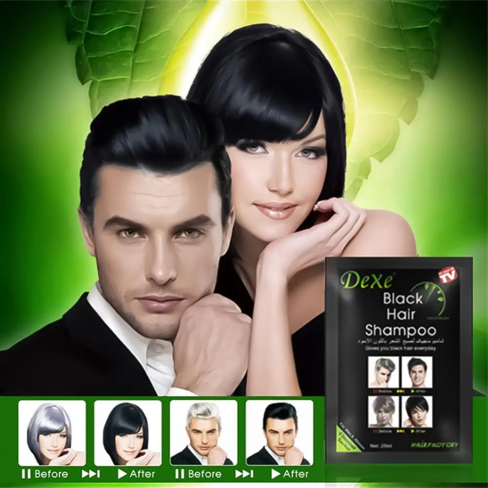 Shampoo Pinta canas Negro BLACK HAIR Caja /10 Sobres