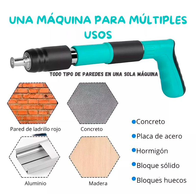 🔖 PISTOLA DE CLAVOS / REMACHES + 50 CLAVOS GRATIS🎁