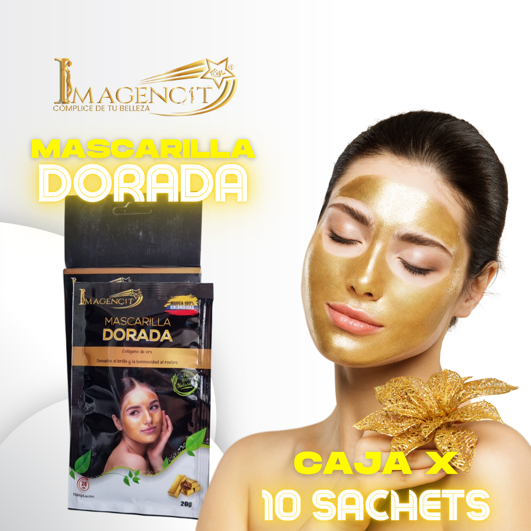 Mascarilla Facial de colágeno con Oro | GoldenGlow™ ✨
