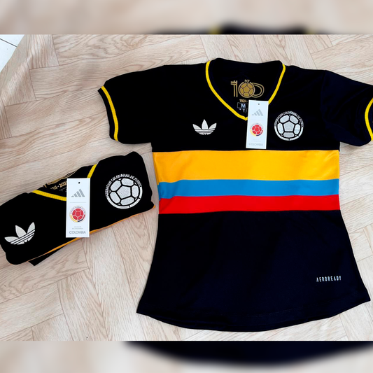 Camiseta Colombia Centenario 2025 Fan (Negra)