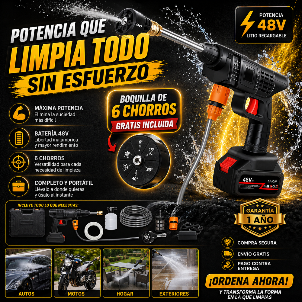 Hidrolavadora Portatil 6 Chorros 2027