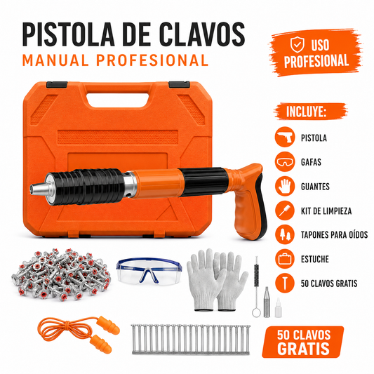 PISTOLA DE CLAVOS / REMACHES + 50 CLAVOS GRATIS🎁