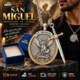 Cadena San Miguel Arcangel x 2 Diges Baño en plata