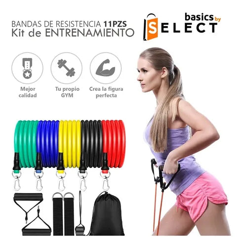 Kit Bandas Elásticas Tubulares X 11 Piezas Sport Fitness Gym