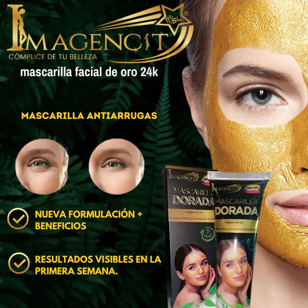 Mascarilla Facial de colágeno con Oro | GoldenGlow™ ✨